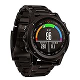 Garmin Fenix 3 / HR Armband, OverDose Sport Metall Edelstahl Armbandband für Garmin Fenix 3 / HR (Schwarz)