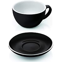 Gastro Spirit - 12-teiliges Cappuccino-Tassen/Kaffee-Tassen Set - Schwarz, 200 ml, Porzellan, dickwandig…