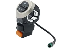 Haptufer 1 PCS Electric Scooter Front Lamp Signal Horn Turn Light On/Off Button Light Switch Black Plastic for Electric Bicycle