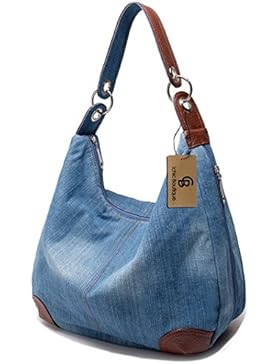 Damen Mädchen Handtasche Schultertasche Jeans Tasche Umhängetasche Shopper
