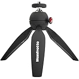 Manfrotto MTPIXI-B, PIXI Mini Tripod with Handgrip for Compact System Cameras, DSLR, Mirrorless, Video, Compact Size, Technop