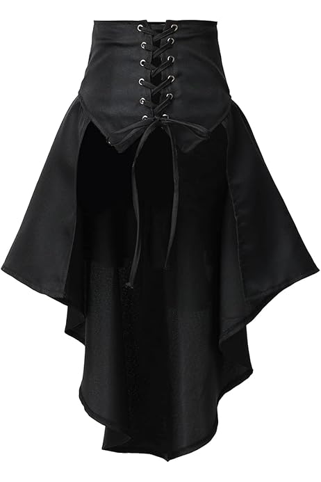 Jupe Fendue Jupe Trapèze Lolita - Jupe Victorienne Pour Femme - Taille Haute - Rétro - Steampunk - Avec Volants - Jupe Pirate Renaissance - Costume D' Halloween - Carnaval, A Beige., S Jupe Gothique