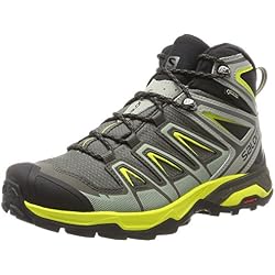 Salomon X Ultra 3 Mid GTX, Zapatillas de Senderismo para Hombre, Gris (Beluga/Shadow/Sulphur Spring), 41 1/3 EU