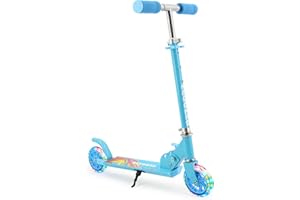 Hyiatyo Roller Kinder 6 Jahre mit LED Rädern, Kinder Scooter ab 3-10 Jahre, Faltbar Kinder Kickscooter Tretroller für Junge und Mädchen