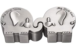 Feyarl First Curl and Tooth Box Tooth Keepsake Boxs First Haircut Box Baby Christening Shower Newborn Gift for Child Kids