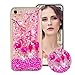 Produktbild Flüssig Hülle für iPhone 6S Plus, Obesky Bling Glitzer Treibsand Handyhülle Transparent Weiche TPU Silikon Schutzhülle mit Flamingo Muster Kreativ für Apple iPhone 6 Plus / 6S Plus