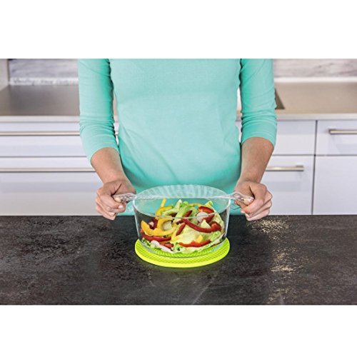 Xavax wiederverwendbare Silikon Frischhaltefolie (extrem dehnbare Silikondeckel, drei verschiedenen Größen für Schüssel, Töpfe oder Gläser, wasser- und luftdicht, 3er-Set) transparent - 9