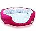 Produktbild Yihya Nette Oval Form Weich Warm Indoor Haustier Pet Puppy Hundehütte Höhle Vlies Plush Hund Katze Kätzchen Bett Haus mit Abnehmbarem Nest Pad Mat Größe Klein: 46*42cm / Rot