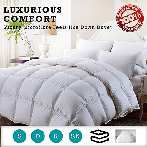 Kensingtons Luxury 100% Soft Silky Microfibre Feels Like Down Duvet Quilt Hotel Quality Togs (15 Tog Super King)