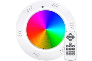 Todoeléctrico Bombilla LED de Superficie para Piscina Impermeable IP68 Sumergible, Color Luz RGBW 35W 12V AC con Mando