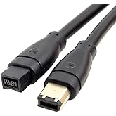 CY IEEE 1394 Firewire 800 - Cavo FireWire da 800 a 400 9p a 6 pin, 1,8 m