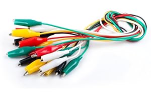 EDI-TRONIC 10 x sznurki kontrolne, kabel kontrolny, przewód pomiarowy, łącznik krokodylkowy, izolowane zaciski krokodylkowe