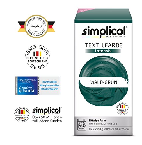 Simplicol Textilfarbe intensiv all in 1 -Flüssige Rezeptur „Wald-Grün“ Neu! - 4