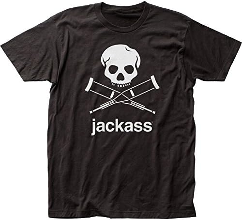 Jackass - Mens Logo Fitted Jersey T-Shirt, Medium, Black