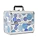 HST Professional Large Beauty Box Make Up Cosmetic Organiser Vanity Case Cosmetic Nail Polish Jewelry Organiser, Blue Polka Dot