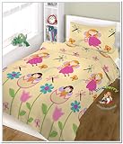 Juego de sábanas de cuna blueberryshop cuna edredón y fundas de almohada juego de ropa de cama, 150 x 120 cm, color crema (, 2 piezas