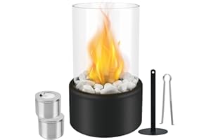 ANNTIM Cheminée de Table, Chimenea Bioetanol Mesa, Biochimenea de Sobremesa Hoguera de Bioetanol, Chimenea de Mesa Interior y Exterior, Chimenea de Bioetanol