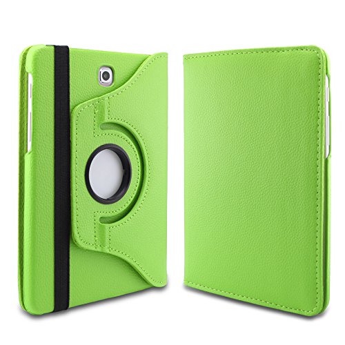 Infiland Samsung Galaxy Tab S2 9.7 Hülle Case – PU Ledertasche lederhülle 360° Drehbarer Stand Smart Cover Case Schutzhülle Tasche Etui für Samsung Galaxy Tab S2 T810N / T815N 24,6 cm (9,7 Zoll) Tablet-PC(mit Auto Schlaf / Wach Funktion)(Grün) - 2