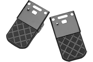TOTMOX 2 estriberas de metal para la mayoría de los ATV, estriberas plegables para ATV, estriberas traseras para pasajeros, color negro