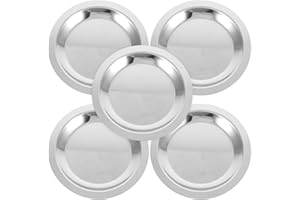 Amosfun Sottobottiglia Rotondo in Acciaio Inossidabile 4.5 Pollici Antiscivolo E Resistente al Calore Cuscino per Bottiglie di Vino E Tazze da tè Protezione Tavolo per Uso Domestico E Ristoranti