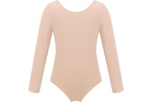 Freebily Body Ginnastica Artistica Bambina Maniche Lunghe con Fascia Colorata Leotards Dancewear Tuta Sportiva Vestito Ballerina Danza Classica da Balletto Abito Ballo