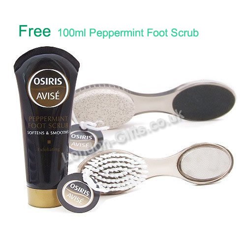 Osiris Avise 4 in 1 Foot Brush With Peppermint Foot Scrub 100ml