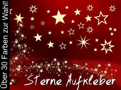 30 Stück Sterne KUPFER Aufkleber, Mix-Set, Fensterdekoration zu Weihnachten Fensterbild / Fensteraufkleber, Wandtattoo Deko Sticker, Autoaufkleber, Weihnachtsdekoration, Schaufenster In- und Outdoor 70001 - 2