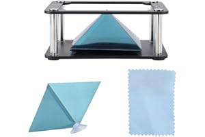 PUSOKEI Support d'hologramme de téléphone portable, projecteur de pyramide holographique 3D, projecteur de supports d'affichage holographique 3D pour smartphone de 3,5 à 6 pouces, écran solide 360 ° 3D