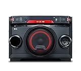 Wiedergabe von mp3 und WMA LG OK45 High Power HiFi System mit CD, Radio und USB Eingang Chrom/Schwarz/Rot
