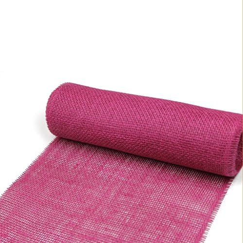 High quality jute table runner - col. 019 pink - 300 mm/5m - 29300-300-5-019