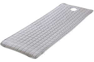 FENTEER Copri Lettino di Massaggio Materasso Morbido in Poliestere con Foro per Respiro Accessorio da Salone - Grigio