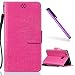 Produktbild Huawei P9 Lite Hülle,Huawei P9 Lite Case,Huawei P9 Lite Cover,EMAXELERS Elegant Rosa Rot Rose Campanula Blumen Muster Wallet Hülle Case Flip Cover Schutzhülle Etui Lederhülle mit Standfunktion Kartenfächer Campanula Clover Bunte Lotus Serie PU Leder Brieftasche Hülle Case Flip Cover mit Handschlaufe for Huawei P9 Lite,Rose Dandelio Lover
