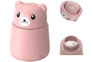 BUTTVIGOUR Bear-Shaped Pill Crusher for Seniors, Kids, Cats & Dogs, Pets - Easy Grind Medication Grinder for Vitamins, Pet Medicine & Tablets - Eco-Friendly ABS Plastic (Pink)