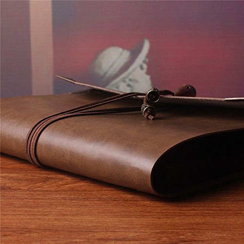 Saibang persönliches Fotoalbum, handgefertigt, Leder, Retro, Srapbook, Gästebuch, zum Selbstgestalten von Alben - 3