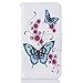 Produktbild Huawei P9 Lite Hülle [Bildschirmschutz aus gehärtetem Glas], Grandoin Retro Leder Foliant Stoßabfangende Hülle, exzellente Qualität buntes elegantes Muster Design Premium PU Verschluss genaue Passform Riemen-Leder Geldbörse schützende Schnapp-Hüllen-Abdeckung für Huawei P9 Lite mit [Kreditkarten Einschub] Ständer Funktion
