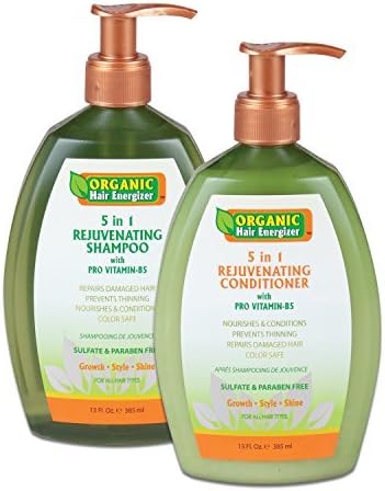 ~ VALUE SET ~ 5 in 1 Rejuvenating Shampoo and Conditioner 13 oz by Organic Hair Energizer