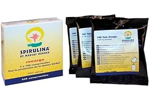 PHIXNOZAR Natursoy Recambio Espirulina 540 Comprimidos Marcus Rohrer 3 X 180 Comprimidos, color Marron, 180 Unidad - Paquete de 3
