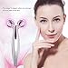 TOUCHBeauty TB-1682 Face Massage Roller with 70 degree V-shaped Lifting Microcurrent Device For Facial Toning & Lifting Body Slimming Skin Tighten Anti Ageing Device (Silver)
