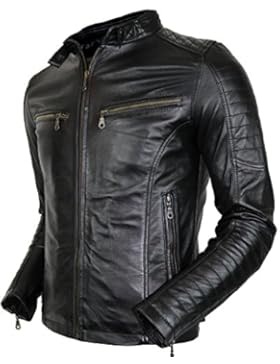 Herren Echt Lederjacke Bikerjacke