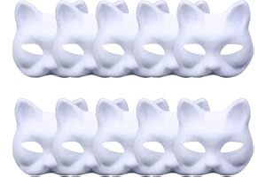 meioro DIY Weißes Papier Maske Zellstoff Blank Handgemalte Maske Persönlichkeit Kreative Freie Design Maske