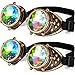Produktbild 2 Paar Kaleidoskop Steampunk Gläser Brille Steampunk Brillen Steampunk Rave Brille mit Regenbogen Kristall Glaslinse