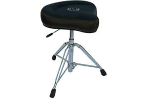 Roc-n-Soc Drum-Hocker mit Gaslift Sattelsitz Schwarz