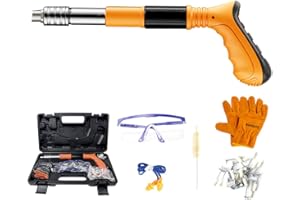 BAUSATZ Ceiling Nail Gun with 20 Universal Nails Wall Nails Ramset Concrete Nail Gun Manual Steel Nails Gun Tool Concrete Tools Concrete Nail Gun (Nail Gun with 20 Nails)