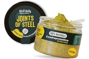 WOLF BELLY NATURAL PET GOODNESS Wolf Belly - Integratore Articolazioni Cane e Gatto 100% Naturale (60 g) Condroprotettore con Cozza Verdi e MSM in Polvere, Antinfiammatorio per Razze Grandi e Anziani con Artrosi - Prodotto in UE