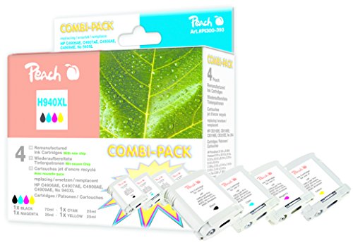 Preisvergleich Produktbild Peach Spar Pack Tintenpatronen kompatibel zu HP No. 940XL