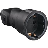 legrand 050197 Professional Socket Base, 3680 W, 230 V, Black | Socket base 2P+T 16A IP44 material high resistance rubber, Sc
