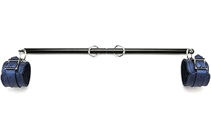 EXREIZST Expandable Black Spreader Bar Set Thighs and Hands Adjustable Black 2 Straps Set Yoga Training for Unisex