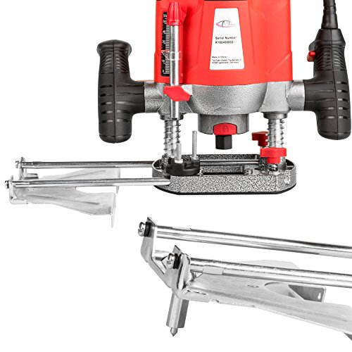 TecTake Oberfräse Holz Fräse Fräsmaschine Hand Kanten Fräser 1200 Watt inkl. 12 Fräser und Hartschalenkoffer - 3