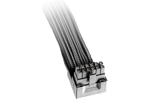 be quiet! accesorio 12V-2x6/12VHPWR 90° cable, apto para cualquier tarjeta gráfica con conector 12V-2x6 o 12VHPWR, 600 W, aspecto elegante con fundas de cable individuales de goma negra, BC073