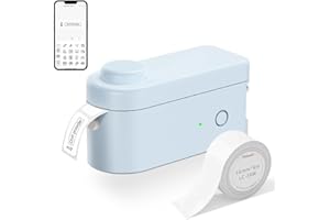 Makeid L1-C Etiquetadora, Impresora Térmica Mini Portátil, Impresora Etiqueta Adhesiva Compatible con iOS y Android, Ideal para el Hogar, la Oficina, la Escuela, la Organización, Azul